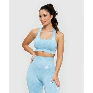 Women’s Best Move Seamless Sports Bra Blue Marl Size Medium